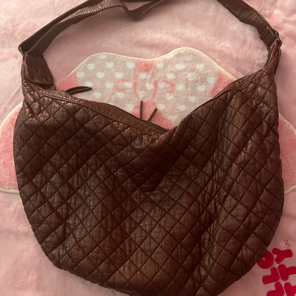 big brown hobo bag